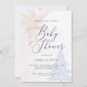 Invitation Fêtes Noël hiver Baby shower à thème (Devant)