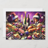 Invitation Fêtes Pastel Dessin Fundy Purple (Devant)