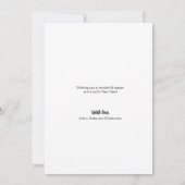 INVITATION FÊTES | PEACE HOPE LOVE | PHOTO FAMILIALE (Dos)