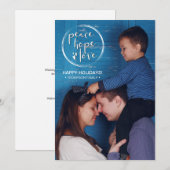 INVITATION FÊTES | PEACE HOPE LOVE | PHOTO FAMILIALE (Devant / Derrière)