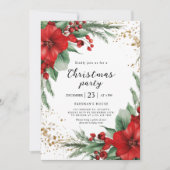Invitation Fêtes rouges Fête de Noël (Devant)