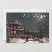 Invitation Fêtes vintages fête de Noël victorienne (Devant)