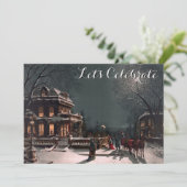 Invitation Fêtes vintages fête de Noël victorienne (Debout devant)