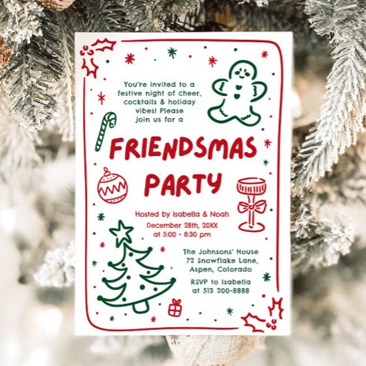 Invitation Fêtes Whimsical Main Draendsmas Party