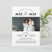 Invitation Fêtez Avec La Nouvelle Mme & Mme Photo (Debout devant)