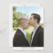 Invitation Fêtez Avec Le Nouveau Mr & Mr Photo (Dos)