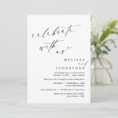 Invitation Fêtez avec les jeunes mariés, Mariage Elopement (Debout devant)