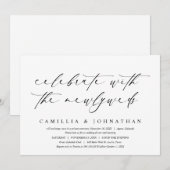 Invitation Fêtez avec les jeunes mariés, Mariage Elopement (Devant / Derrière)