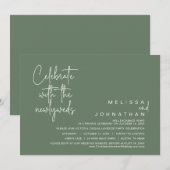 Invitation Fêtez avec les jeunes mariés, Mariage Elopement In (Devant / Derrière)