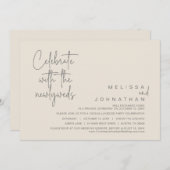 Invitation Fêtez avec les jeunes mariés, Mariage Elopement In (Devant / Derrière)