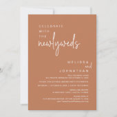 Invitation Fêtez Avec Les Nouveaux Mariés, Fête De Mariage (Devant)