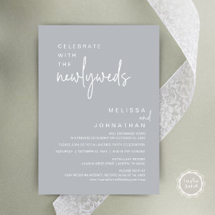 Invitation Fêtez Avec Les Nouveaux Mariés, Fête De Mariage