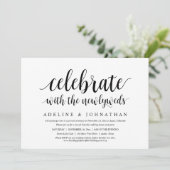 Invitation Fêtez avec les nouveaux mariés, Mariage Elopement (Debout devant)