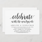 Invitation Fêtez avec les nouveaux mariés, Mariage Elopement (Devant / Derrière)