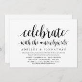 Invitation Fêtez avec les nouveaux mariés, Mariage Elopement (Devant / Derrière)