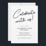 Invitation Fêtez avec nous 30e anniversaire de fête Invitatio<br><div class="desc">Fêtez avec nous 30e anniversaire de fête Invitation</div>