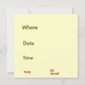 Invitation Fêtez Avec Nous >Carte d'invitation tendance (Dos)