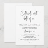 Invitation Fêtez avec nous deux, Mariage Elopement Party (Devant / Derrière)