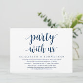 Invitation Fêtez avec nous, dîner de mariage en fuite Danse à (Debout devant)