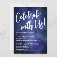 Fêtez Avec Nous ! Écriture manuscrite Rich Blue Gr