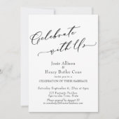 Invitation Fêtez avec nous la réception de mariage, Red Poppi (Devant)