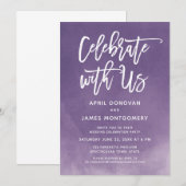 Invitation Fêtez avec nous la typographie de pinceau Ombre (Devant / Derrière)