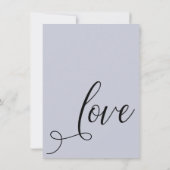 Invitation Fêtez avec nous l'élégante réception Dusty Blue (Dos)