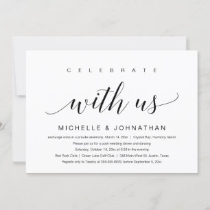 Invitation Fêtez avec nous, Mariage Elopement