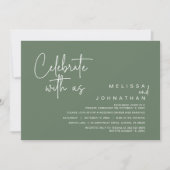 Invitation Fêtez avec nous, Mariage Elopement Dinner Party (Devant)