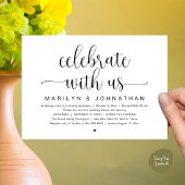 Invitation Fêtez avec nous, Mariage Elopement Dinner Party