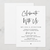 Invitation Fêtez avec nous, Mariage Elopement Party (Devant / Derrière)