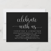 Invitation Fêtez avec nous, Mariage Elopement Party (Devant)