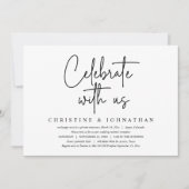 Invitation Fêtez avec nous, Mariage Elopement Party (Devant)