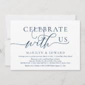Invitation Fêtez avec nous, Mariage Elopement Party (Devant)