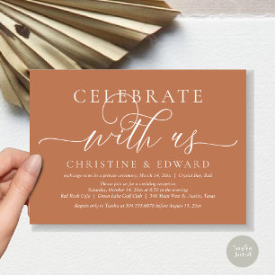 Invitation Fêtez avec nous, Mariage Elopement Party, Cuivre