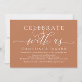 Invitation Fêtez avec nous, Mariage Elopement Party, Cuivre (Devant)