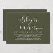 Invitation Fêtez avec nous, Mariage Elopement Party Invitat (Devant / Derrière)
