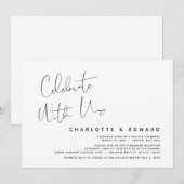 Invitation Fêtez avec nous, Mariage Elopement Party Invitat (Devant / Derrière)