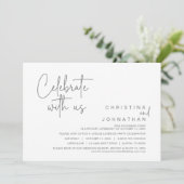 Invitation Fêtez avec nous, Mariage Elopement Party Invitat (Debout devant)