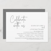 Invitation Fêtez avec nous, Mariage Elopement Party Invitat (Devant / Derrière)