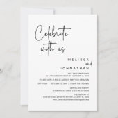 Invitation Fêtez avec nous, Mariage Elopement Party Invitat (Devant)