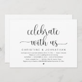 Invitation Fêtez avec nous, Mariage Elopement Party Invitat (Devant / Derrière)