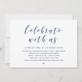 Invitation Fêtez avec nous, Mariage Elopement Party Invitat (Devant)