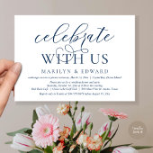 Invitation Fêtez avec nous, Mariage Elopement Party Invitat