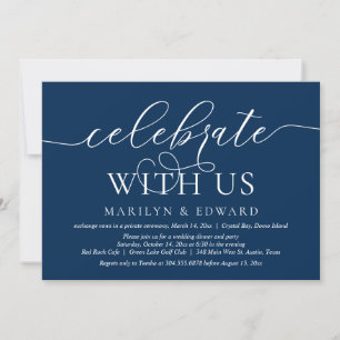 Invitation Fêtez avec nous, Mariage Elopement Party Invitat