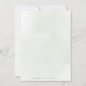 Invitation Fêtez Avec Nous ! Mariage géométrique verdoyant (Dos)