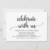 Invitation Fêtez avec nous, Modern Rustic Elopement Invitat (Devant)