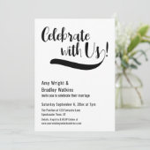 Invitation "Fêtez avec nous !" Réception après le mariage (Debout devant)