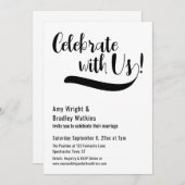 Invitation "Fêtez avec nous !" Réception après-mariage (Devant / Derrière)