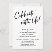 Invitation Fêtez Avec Nous ! Réception de mariage + Bande d'o (Devant)